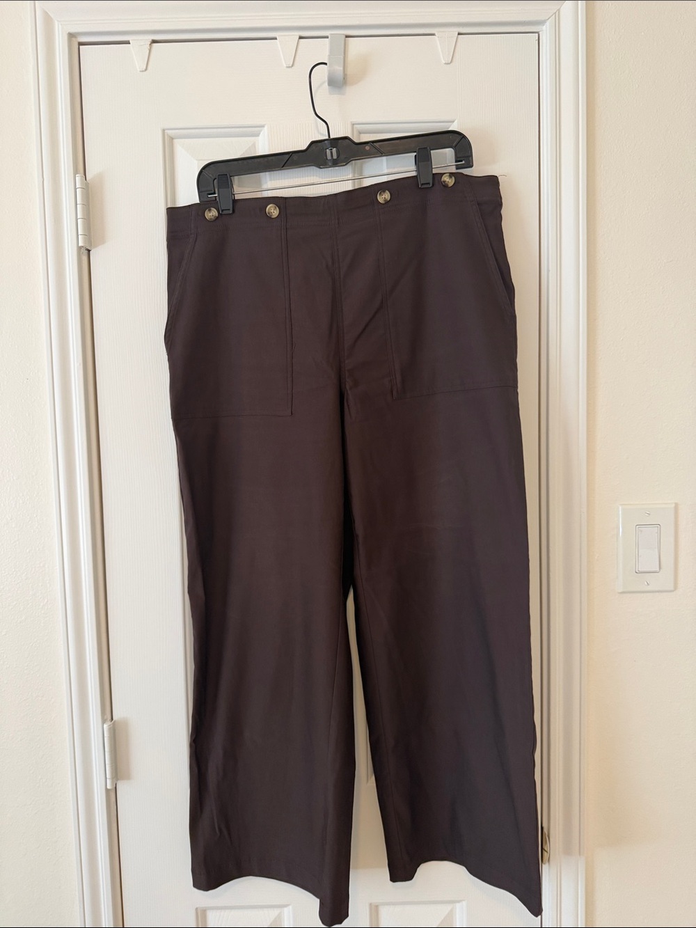 Tribal Wide-Leg Pants in Dark Brown